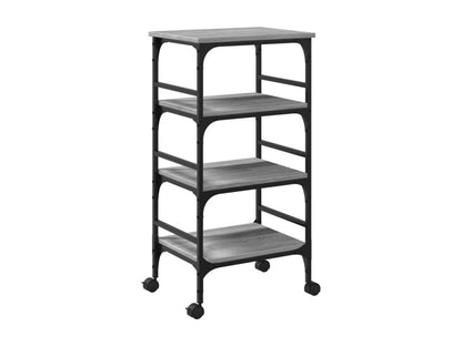 Chariot de cuisine Ventoriq gris 45x35x89.5 cm bois d'ingénierie QRBH82928