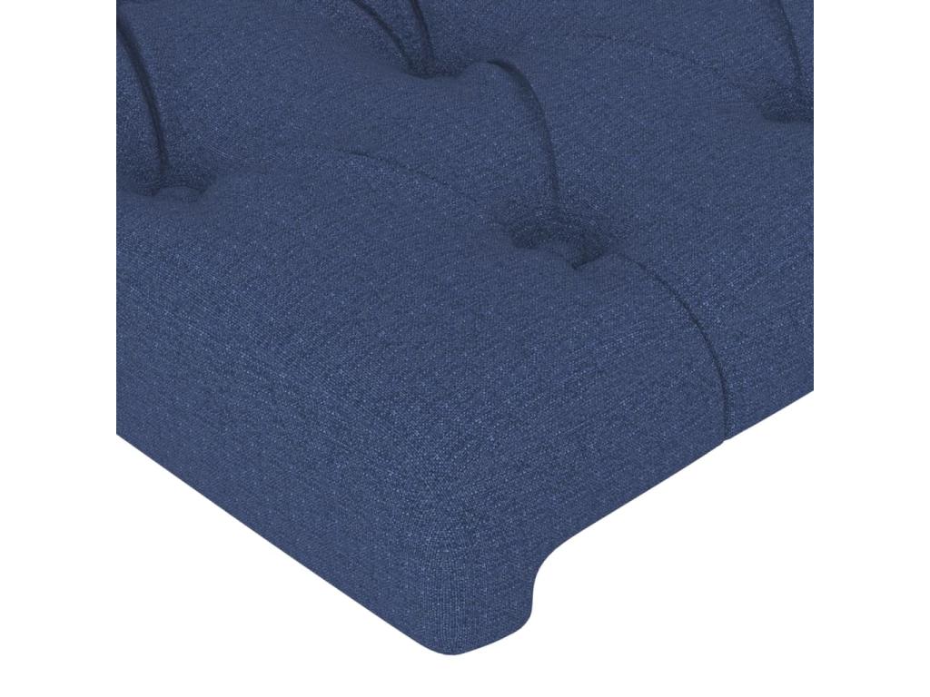 Tête de lit avec oreilles Bleu 93x16x118/128 cm Tissu FWXX16799