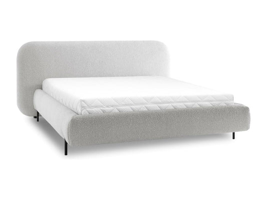 Lit coffre Ventoriq – Velours moderne et rangement optimisé-Couleur Gris clair-180x200 JUAD56240