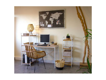 Fauteuil en rotin brut pieds métal Lumenao ICEU55248