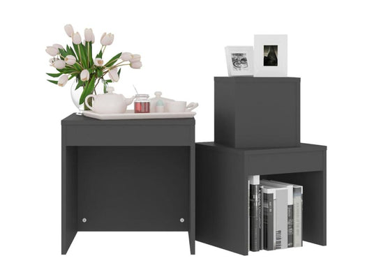 Tables gigognes 3 pcs Gris GHPY82791