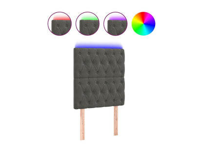 Tête de lit à LED Gris foncé 80x7x118/128 cm Velours GKGH12325