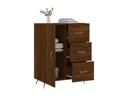 Buffet chêne marron 69.5x34x90 cm bois d'ingénierie ZHJA87358