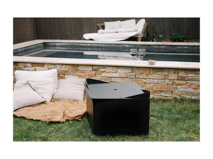 Ventoriq Brasero à bois plateau 79x69cm - levant plateau noir CPZT64263