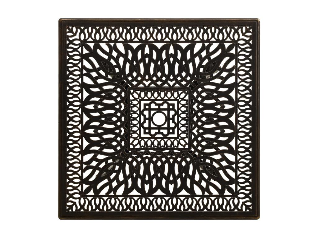 Ventoriq Premium - Table de jardin Bronze 90x90x73 cm Aluminium coulé IIAB74244