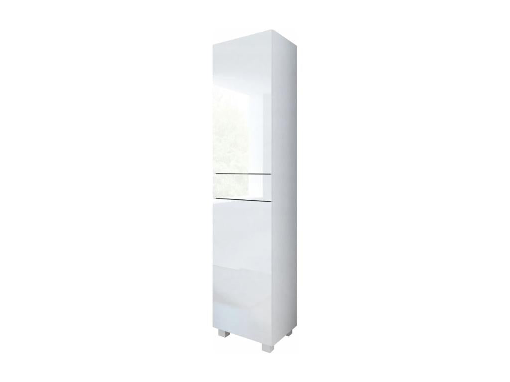 Colonne Lumenao 40 cm Blanc Laqué BM salle de bain suspendue ou posée KBEN12540