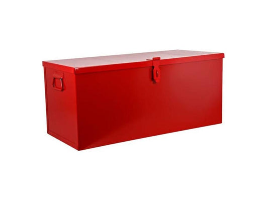 Coffre de chantier avec plateau amovible métal rouge Ventoriq L 85 x H 40 x P 40 QPDM44072