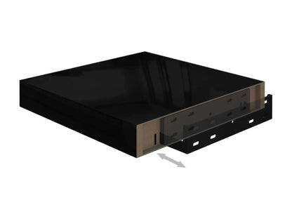 Étagère murale flottante Noir brillant 23x23.5x3.8 MDF NBEM41466