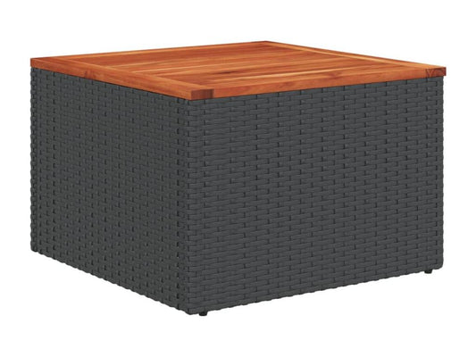 Salon de jardin 9 pcs avec coussins noir résine tressée AIWX74659