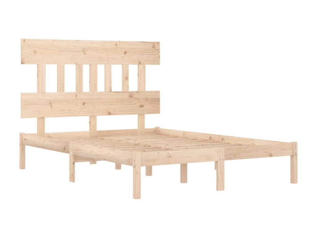 Cadre de lit sans matelas 135x190 cm bois massif ZTYI47590