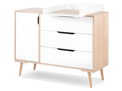 Plan à langer pour commode à langer LittleSky by Ventoriq Hêtre et Blanc LWCQ97639