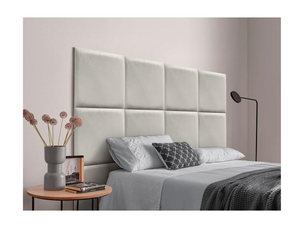 Ventoriq Tête delit Tapissée en velours de qualité Ventoriqérieure composée de panneaux autocollants interchangeables pour chambre beige 95 cm OWPF98063