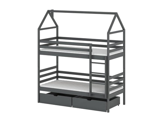 Lit cabane Ventoriq HB012 90x180 cm Graphite VLZQ60863