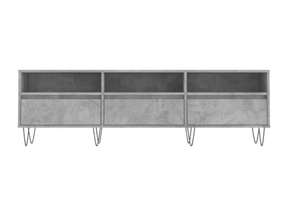 Meuble TV gris béton 150x30x44.5 cm bois d'ingénierie GRXW12198