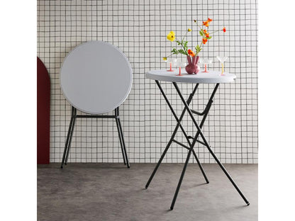 Lot de 2 tables hautes de réception – Boislis – Mange debout- pliables- 80cm x 110cm GNAM46271