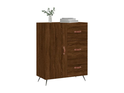 Buffet chêne marron 69.5x34x90 cm bois d'ingénierie ZHJA87358