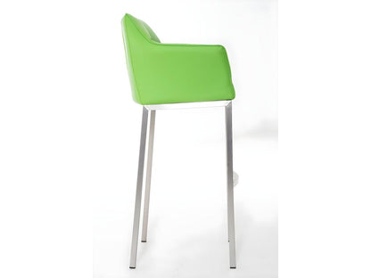 Lot de 2 Tabouret de bar - Similicuir / Métal - Vert - Ventoriq ONRM13128