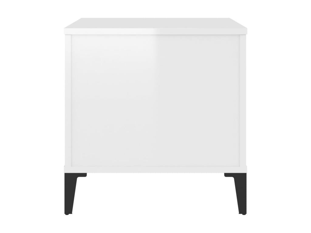 Table basse Blanc brillant 60x44.5x45 Bois d'ingénierie SFYU26229