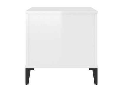 Table basse Blanc brillant 60x44.5x45 Bois d'ingénierie SFYU26229
