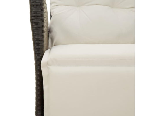 Ensemble à manger de jardin coussins 5 pièces Noir Résine tressée XTXL63585