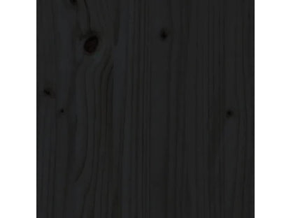 Table basse Noir 55x60 cm Bois massif de pin EFJU68326