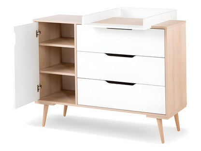 Plan à langer pour commode à langer LittleSky by Ventoriq Hêtre et Blanc LWCQ97639