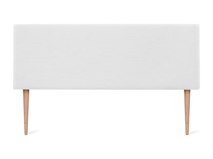 Ventoriq Tête de lit en lin naturel lisse 160x105cm avec pieds Lits 150/160 - Blanc KTNI04073