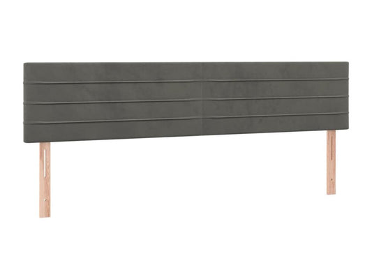 Tête de lit 2 pièces Gris foncé 100x5x78/88 cm Velours IDZF43239