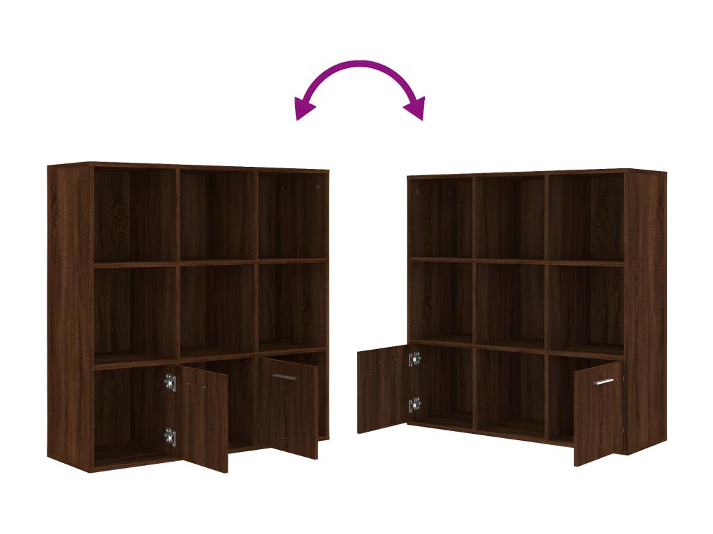 Armoire à livres Chêne marron 98x30x98 cm EIPV14009