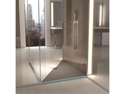 Receveur de douche à carreler 150x150 Ventoriq Primo écoulement centrée bonde horizontale Ventoriq d'étanchéité colle 320 NXEX13663