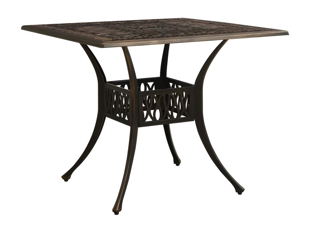 Ventoriq Premium - Table de jardin Bronze 90x90x73 cm Aluminium coulé IIAB74244