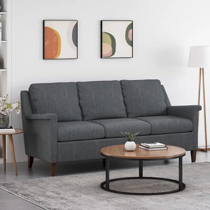 Modern three-seater fabric sofa