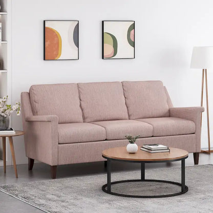 Modern three-seater fabric sofa