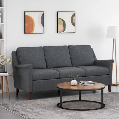 Modern three-seater fabric sofa