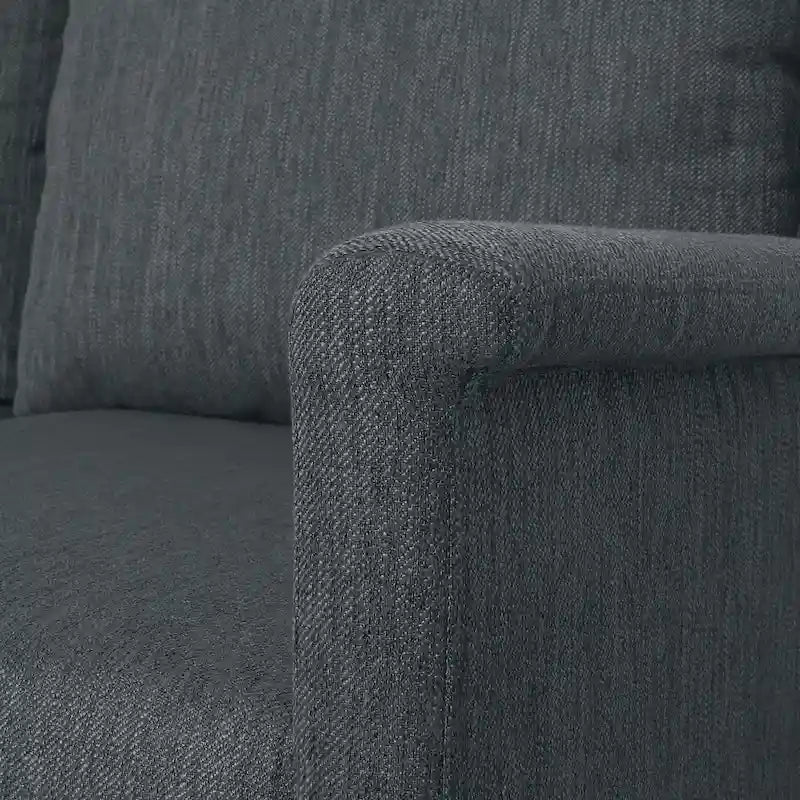 Modern three-seater fabric sofa