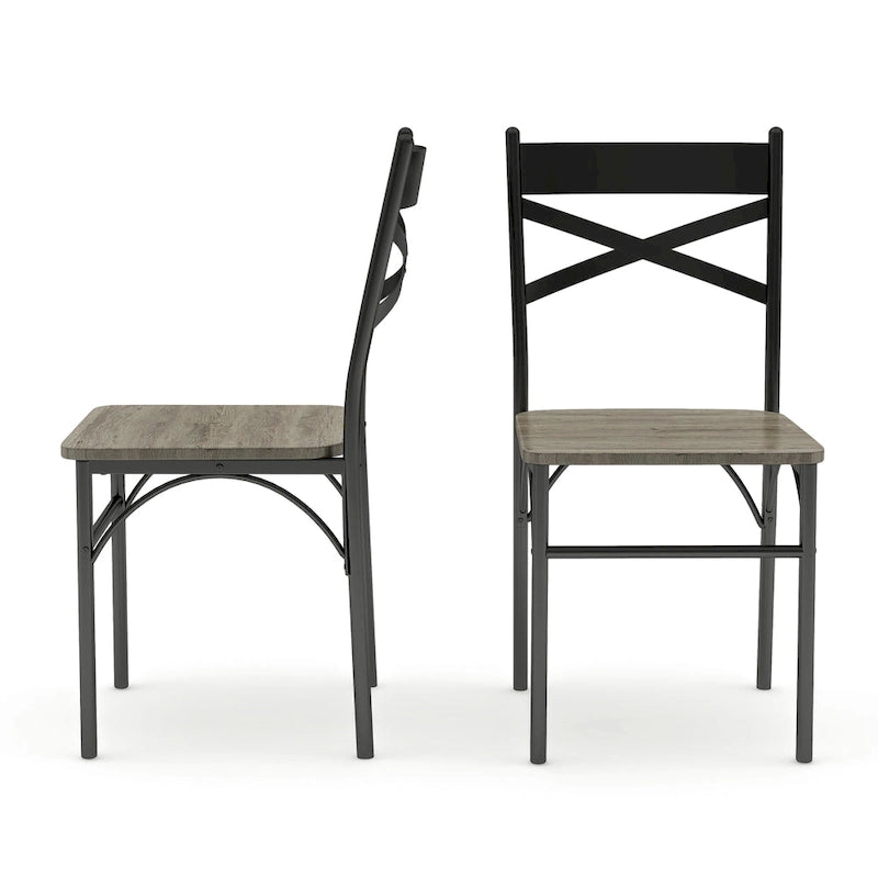 Compact four-seater dining table and chair set
