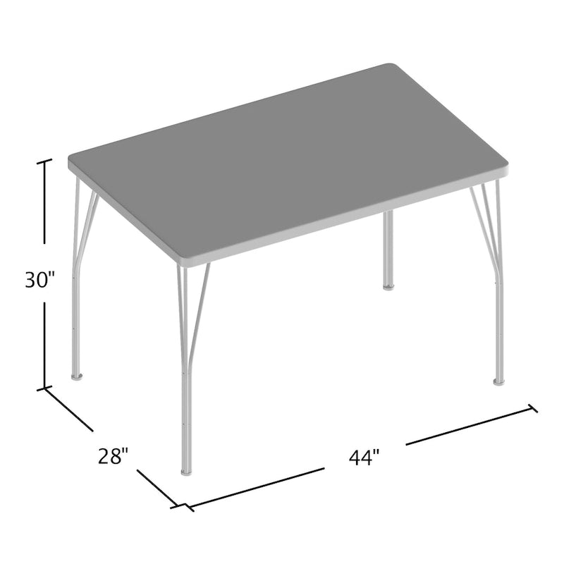 Compact four-seater dining table and chair set