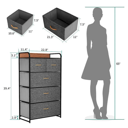 39.4 5 Drawers Furniture Storage Chest