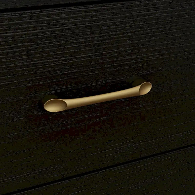 Versatile 9-Drawer Dresser - Sleek Black & Gold, Premium Quality Chest