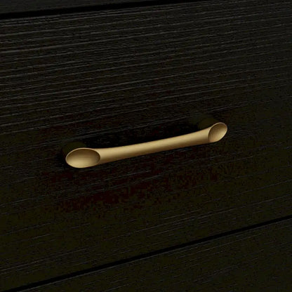 Versatile 9-Drawer Dresser - Sleek Black & Gold, Premium Quality Chest