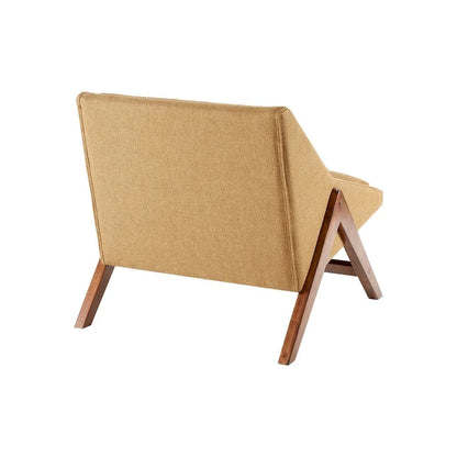 Mustard Yellow/ Pecan Lounge Chair