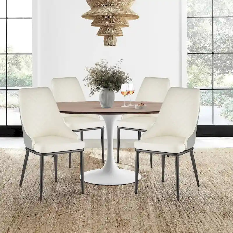 Faux Leather Upholstered Dining Chairs, Set of 4 - 18.1W x 21.3W x 36.6H