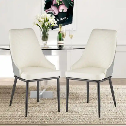 Faux Leather Upholstered Dining Chairs, Set of 4 - 18.1W x 21.3W x 36.6H