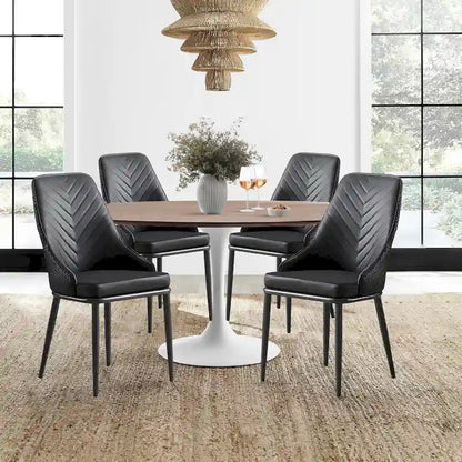 Faux Leather Upholstered Dining Chairs, Set of 4 - 18.1W x 21.3W x 36.6H