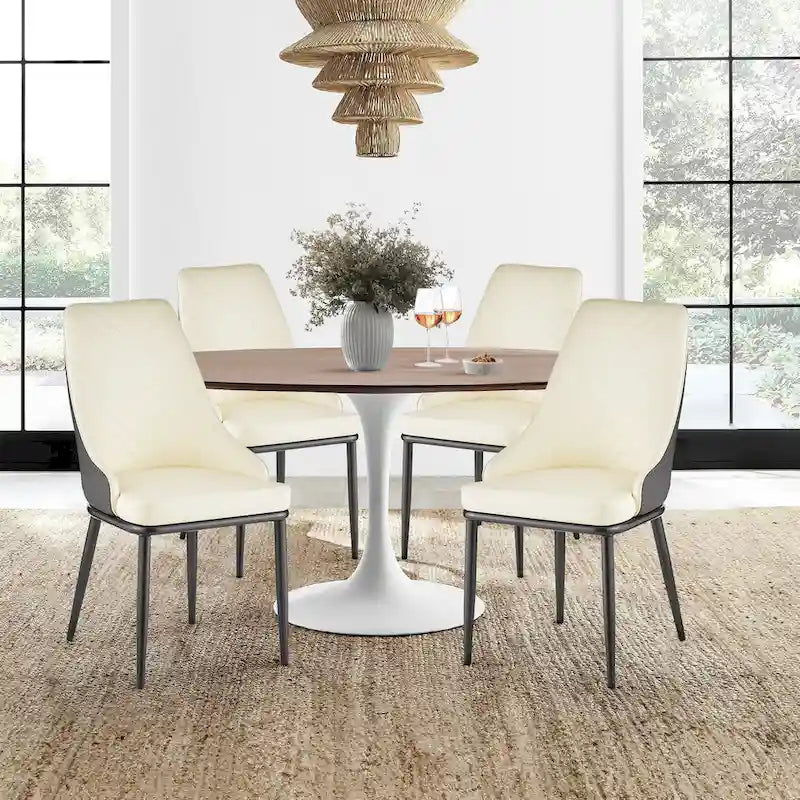 Faux Leather Upholstered Dining Chairs, Set of 4 - 18.1W x 21.3W x 36.6H