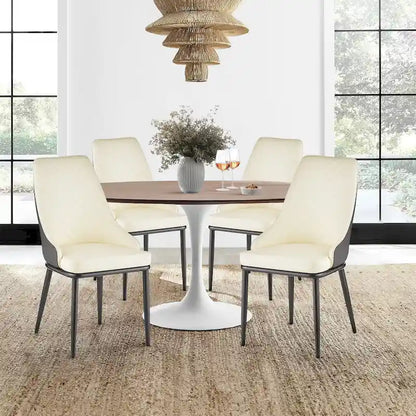 Faux Leather Upholstered Dining Chairs, Set of 4 - 18.1W x 21.3W x 36.6H