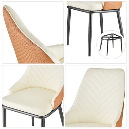 Faux Leather Upholstered Dining Chairs, Set of 4 - 18.1W x 21.3W x 36.6H