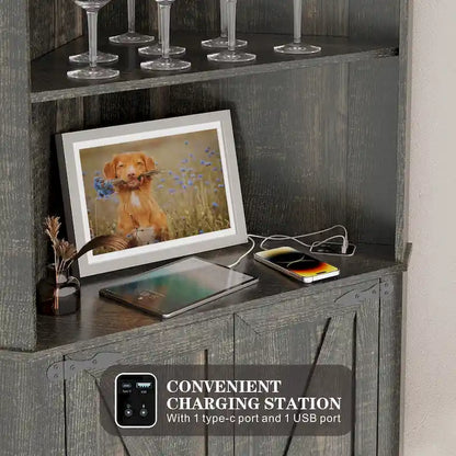 66 Tall Corner Cabinet With Led Light