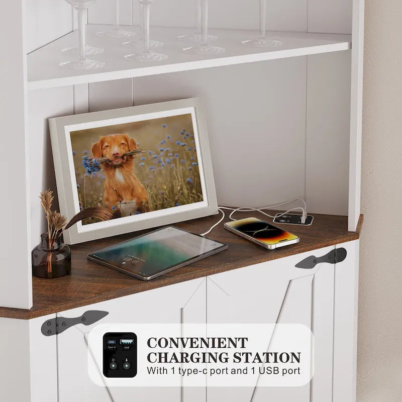 66 Tall Corner Cabinet With Led Light