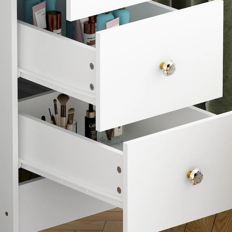 40.2W Beauty Station with 3 Mirrors Makeup Vanity for Dressing